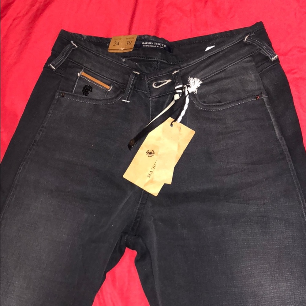 Black Denim Wash Skinny Jeans